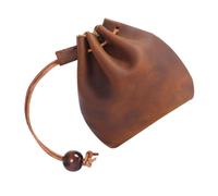 DIKACA Pochette Porte-Monnaie en Cuir Vintage Marron, Mini Paquet de Change Léger pour Usage Quotidien