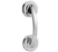 DIKACA Poignée à Ventouse Autocollante Moyenne Argentée Support Antidérapant pour Salle de Bain et Cuisine Poignée de Sécurité sans Perçage Fixation Forte pour