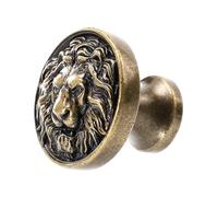 DIKACA Poignée de Meuble Tête de Lionceau en Alliage de Zinc Jaune Bouton de Tiroir Trou 1 Pièce Poignée Décorative pour Tiroir Armoire et Porte Design Original pour Usage Intérieur