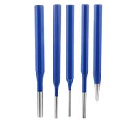 DIKACA Poinçons Cylindriques 5 Pièces en Acier Chrome-vanadium Trempé, Outil de Forage Manuel Solide pour Travail du Bois et Perforation Précise, Usage Bricolage et Mécanique