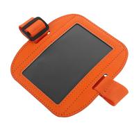 DIKACA Porte-badge Bras Horizontal Étanche Orange Étui pour Carte Identité Moto Support Passe Ski Ajustable et Compatible Uniformes Professionnels