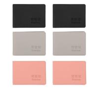 DIKACA Porte-Cartes D’Assurance Auto en PU, Lot de 6 Étuis Compacts 6 Emplacements, Porte-Documents pour Permis de Conduire, Carte Grise et Attestation, Organiseur Familial