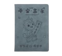 DIKACA Porte-certificat de Naissance Bleu 2026 Année du Cheval, Étui Protecteur Imperméable pour Documents Médicaux, Organisateur Léger et Résistant, Étui de Rangement Sécurisé pour -né