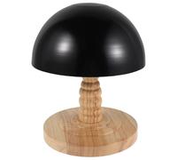 DIKACA Porte-Chapeaux de Table Noir Base en Bois Stable Support Vertical pour Casquettes Chapeaux et Perruques Présentoir Multifonction pour Chambre Dressing ou Bureau 1 Pièce