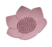 DIKACA Porte-Savon Silicone Forme Pétales Égouttoir Créatif pour Salle de Bain et WC Boîte de Rangement Solide pour Savon Fait Main Antidérapant et Couleur Rose