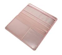 DIKACA Portefeuille Femme PU Grand Format Élégant Organisateur de Cartes et Documents de Voyage avec Multiples Pochettes Transparentes Porte-Passeport Multifonction Rose Doré