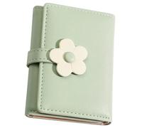 DIKACA Portefeuille pour Fille en Cuir PU Vert Motif Floral, Style Coréen Simple et Mode, Rangement Organisé pour Usage ou Maison
