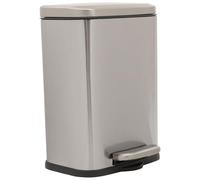 DIKACA Poubelle à Pédale Acier Inoxydable Conteneur à Ordures Rectangulaire avec Capacité Résistante et Facile à Nettoyer pour Cuisine Salle de Bain Bureau