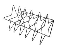 DIKACA Présentoir à Journaux en Fer Noir Pentagonal, Porte-Documents et Porte-vinyles Polyvalent, Étagère de Rangement Compacte pour Bureau, Maison et Bibliothèque, Support Organisé