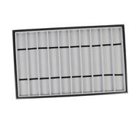 DIKACA Présentoir Montre Emplacements Cuir Synthétique Noir avec Intérieur Velours Organisateur Pratique pour Montres Support Rangement Rayures Usage Personnel et Professionnel