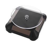 DIKACA Présentoir Rotatif Solaire pour Bijoux avec Plateforme Tournante pour Vitrines Boutiques et Expositions Support Affichage Polyvalent Alimentation Électrique