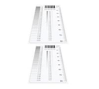 DIKACA Règle de Mesure Transparente en Plastique pour Défauts de Surface Jauge de Largeur Multifonction 2 Pièces Outil de Détection Précis de Fissures Taches et Rayures Inspection