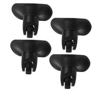 DIKACA Roues de Rechange Accessoires de Remplacement en Abs 2pcs Noir pour Valise roulettes Pivotantes Universelles Silencieuses pour Trolley de Voyage