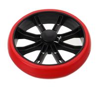 DIKACA Roues de Remplacement pour Chariot Courses Roues Avant avec Roulement PU Rouge Accessoire Trolley Tires pour Caddie Course et Fauteuil Roulant Support Triangulaire Robuste