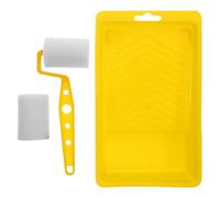 DIKACA Rouleau à Peinture Éponge 2 Pouces Kit 4 Pièces pour Peinture à L'huile et Acrylique Manche Plastique Ergonomique Bricolage Maison et Murale