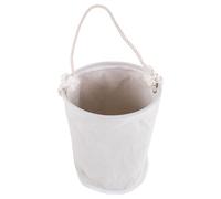 DIKACA Seau à Outils en Toile Cylindrique Petit Format 32 Cm avec Fond Métallique, Organiseur Suspendu pour Électricien, Paquet de Rangement Isolant pour Outils d'entretien et Levage