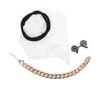 DIKACA Set Costume Moyen-Orient pour Animaux Petits Headscarf Respirant Bandana Lunettes Collier Tenue Cosplay Arabe pour Chiens Chats pour Halloween et Fêtes