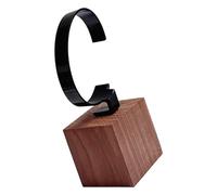 DIKACA Support Montre de Bureau Noir avec Base Noyer Porte-Montre Poignet Compact et Léger Support de Rangement Pratique pour Montres Homme et Luxe pour Maison et Bureau