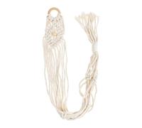 DIKACA Support Mural Ukulélé Cintre en Coton et Lin Sac En Filet De Rangement Pour Guitare Support D'instrument Mural Pour Maison Macramé Beige Ukulélé