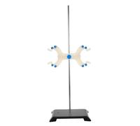 DIKACA Support pour Burette avec Pince à Ailettes Support de Laboratoire en Métal Résistant à la Corrosion Ajustable pour Tubes à Essai et Béchers Équipement Chimie Stable et