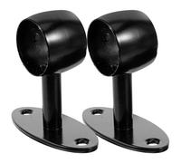 DIKACA Supports de Main Courante Escalier en Acier Inoxydable Noir 2 Pièces Fixation Murale Robuste pour Rampe D’Escalier Accessoire Solide et Compatible pour Installation Sécurisée