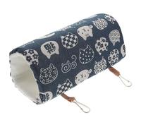 DIKACA Tunnel Chaud pour Petits Animaux de Compagnie Lit Suspendu en Coton Bleu pour Chinchilla Hamster Écureuil Cochon D’Inde - Nid Douillet Quatre Saisons Crochets Métalliques