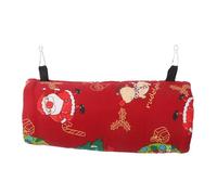 DIKACA Tunnel pour Petits Animaux Peluche Rouge de Noël Abri Douillet et Lit Activité pour Lapins Hamsters Cobayes Accessoire de Cage Confortable et Stimulant pour Jeu et Repos