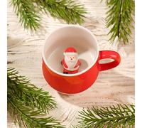 DIKARIYA 3D Tasse de Noël, 350ml Tasse de Noël avec Bonhomme de Neige, 3D Mug de Noel avec Figure Mug Mignon Hiver Café Thé Tasse Cadeau de Noël Original pour Femme Fille Maitresse Nounou Amie Enfant