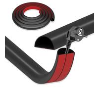 DIKARIYA Passage de Cable au Sol, Cache Cable Sol, Petit Canal de Câble Flexible, Goulotte Passe Cable, PVC Cache Fil Électrique Sol Auto-Adhésif Montage pour Tous Les Câbles Bureau