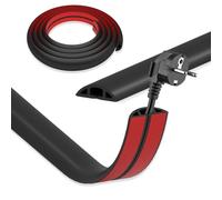 DIKARIYA Passage de Cable au Sol, Cache Cable Sol, Petit Canal de Câble Flexible, Goulotte Passe Cable, PVC Cache Fil Électrique Sol Auto-Adhésif Montage pour Tous Les Câbles Bureau