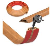 DIKARIYA Passage de Cable au Sol, Cache Cable Sol, Petit Canal de Câble Flexible, Goulotte Passe Cable, PVC Cache Fil Électrique Sol Auto-Adhésif Montage pour Tous Les Câbles Bureau