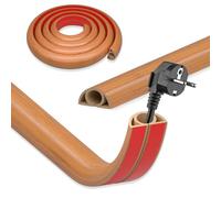 DIKARIYA Passage de Cable au Sol, Cache Cable Sol, Petit Canal de Câble Flexible, Goulotte Passe Cable, PVC Cache Fil Électrique Sol Auto-Adhésif Montage pour Tous Les Câbles Bureau