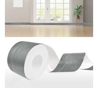 DIKARIYA Plinthe Souple Autoadhésive, 50x20mm 12m Bois Gris Plinthe PVC Adhesive Cuisine, Plinthe PVC Souple Convient pour Cuisine et Salle de Bain, Flexible Ruban Autocollante d'étanchéité en PVC