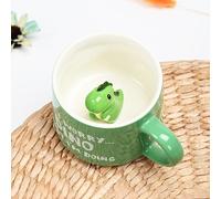 DIKARIYA Tasse Dinosaure 3D, 350ML Tasse Aniaml 3D en Céramique, Dinosaure Animaux Tasses avec Figure Mug Mignon Café Thé Tasse Cadeau de Noël Original pour Femme Fille Maitresse Nounou Amie Enfant