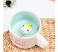 DIKARIYA Tasse Licorne 3D, 350ML Tasse Aniaml 3D en Céramique, Licorne 3D Animaux Tasses avec Figure Licorne Intérieur Mug Licorne Mignon Café Thé Tasse Coupe Cadeau d'anniversaire pour Femmes Enfants