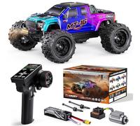DIKAVEY Camion TéLéCommandé 4x4 Brushless 1/16, Vitesse Maximale 80 Km/H, Tout-Terrain, avec Batterie 3s, éTanche Et Haute Vitesse,IdéAl pour Les Adultes Et Les Aventures sur Neige Ou Sable -Bleu