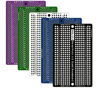 DIKAVS Prototype PCB de taille 1/2 double face pour Arduino (5 paquets, multicolore)