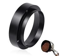 DIKEBAO Anneau de Dosage, Anneau de Dosage de Café en Aluminium, Entonnoir de Dosage Expresso 51MM, Entonnoir de Dosage 51/53/58 MM, Anneau de Dosage Magnétique de Café pour Machine à Café (Noir)