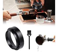 DIKEBAO Anneau de Dosage, Entonnoir de Dosage Expresso 58MM, Entonnoir de Dosage 51/53/58 MM, Anneau de Dosage de Café en Aluminium, Anneau de Dosage Magnétique de Café pour Machine à Café (Noir)