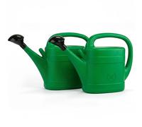 DIKEL Arrosoir 2 x 10 l avec douchette amovible - Arrosoir de jardin robuste en plastique - Arrosoir avec échelle en litres pour jardin et maison - Idéal pour arroser les fleurs et l'entretien des