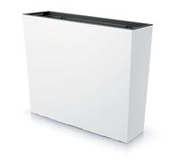 DIKEL Bac à Plantes 77x23x68cm | Bac à Fleurs en Plastique, résistant aux intempéries et Polyvalent | Bac à Plantes idéal pour Le Balcon et l'intérieur | Bac à Fleurs au Design élégant | Blanc