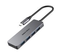 Dikeqinn Hub USB 3.0 à 4 ports, concentrateur de données USB pour ordinateur portable avec port d'alimentation USB C, extension USB pour ordinateur portable, Windows, Linux, HP PC, et plus encore