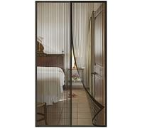 DIKER Moustiquaire Porte Fenetre Aimantée Magnetique, Rideaux Anti Mouches pour Porte, Rideaux Toile Insect Ecran,Moustiquaire Baie Vitree Coulissante,Magnétique Moustique Sans Perçage(150x220cm,noir)