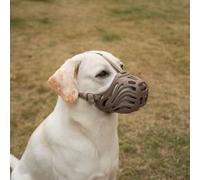 Diketone Muselière Chien, Museliere pour Chiens réglable pour Les Petits Chiens, Moyens Grands Chiens, Peut Boire de l'eau Masque de Cage Respirant（Café,XL）