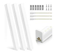 DIKHEE Lot de 3 Reglette LED 5 W pour cuisine et atelier 2200 lm 6500 K avec interrupteur, idéal pour garages, cuisines et sous-meubles