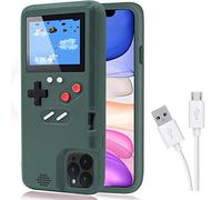 DIKKAR Coque de Jeu pour iPhone, Coque de Protection Rétro,Étui de avec 36 Jeux,Affichage à Couleurs,Étui de Jeu Vidéo pour iPhone 11 Pro (Vert)