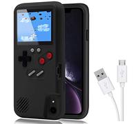 DIKKAR Coque de Jeu pour iPhone, Coque de Protection Rétro,Étui de avec 36 Jeux,Affichage à Couleurs,Étui de Jeu Vidéo pour iPhone XR (Noir)
