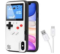 DIKKAR Coque de Jeu pour iPhone, Coque de Protection Rétro,Étui de avec 36 Jeux,Affichage à Couleurs,Étui de Jeu Vidéo pour iPhone XS Max (Blanche)