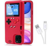 DIKKAR Coque de Jeu pour iPhone, Coque de Protection Rétro,Étui de avec 36 Jeux,Affichage à Couleurs,Étui de Jeu Vidéo pour iPhone 11 (Rouge)