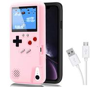 DIKKAR Coque de Jeu pour iPhone, Coque de Protection Rétro,Étui de avec 36 Jeux,Affichage à Couleurs,Étui de Jeu Vidéo pour iPhone XR (Rose)